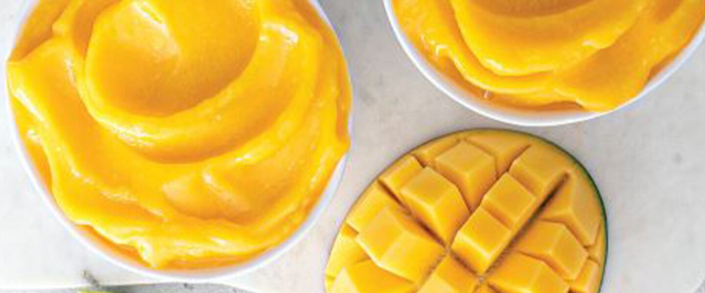 postre de mango congelado