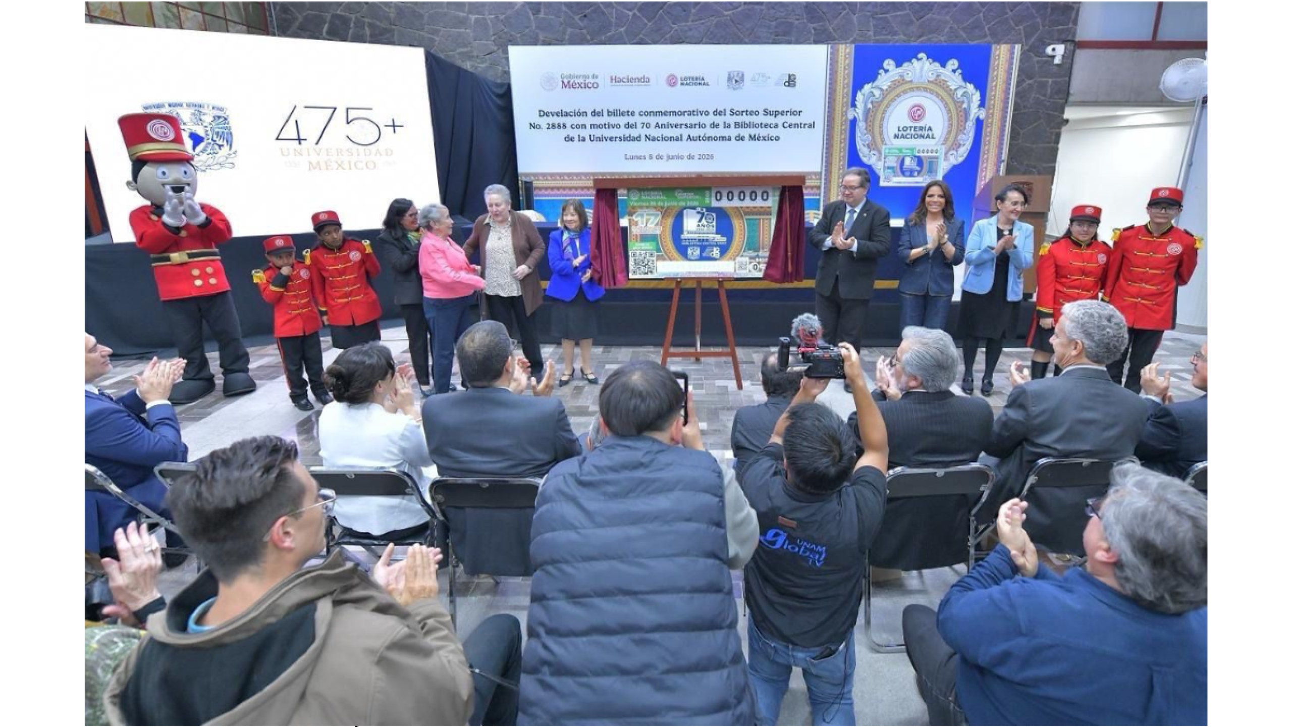 Lotería Nacional y la UNAM conmemoran con Sorteo Superior el 70 Aniversario de la Biblioteca Central