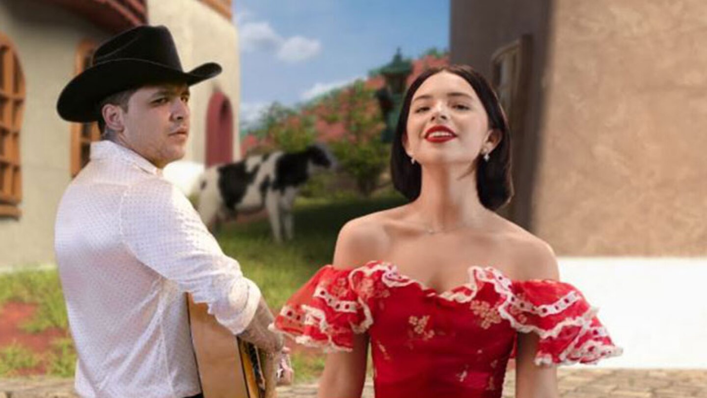 Christian Nodal y Ángela Aguilar.