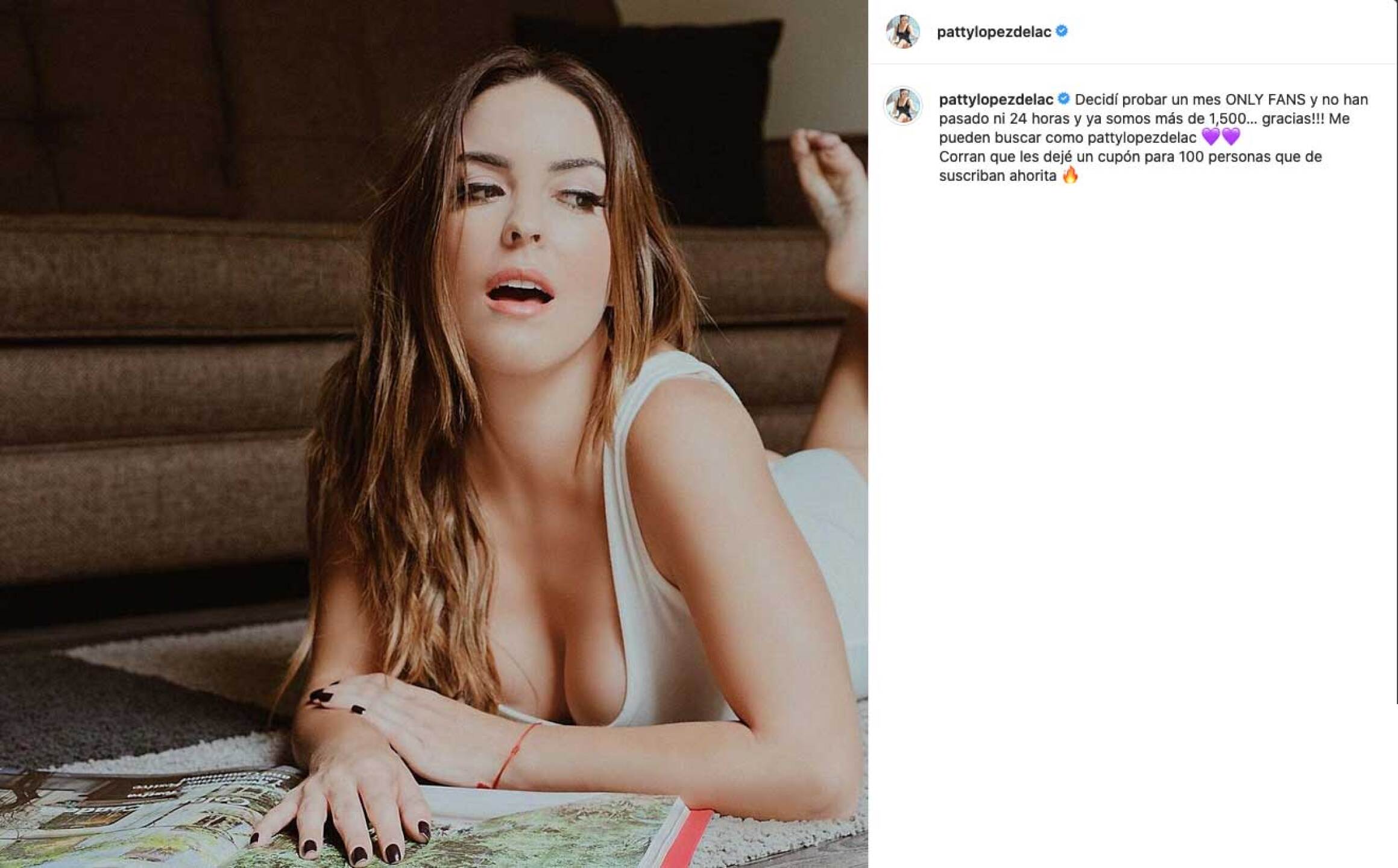 Patty López de la Cerda abrió su Only Fans