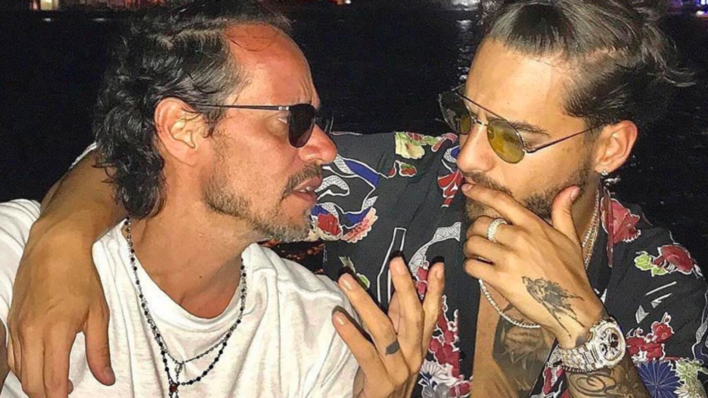 Maluma y Marc Anthony se besan y lo presumen en Instagram.