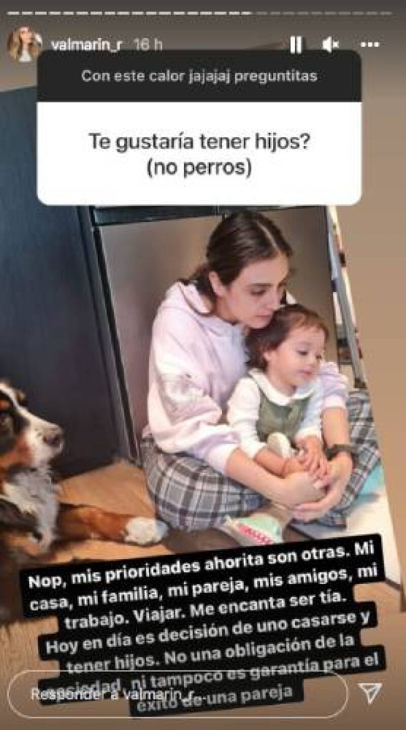 Valeria no quiere hijos