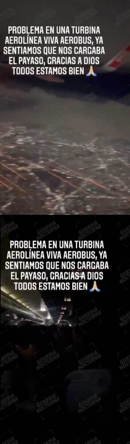 Motor de avión de Viva Aerobus arde en llamas en pleno vuelo: video