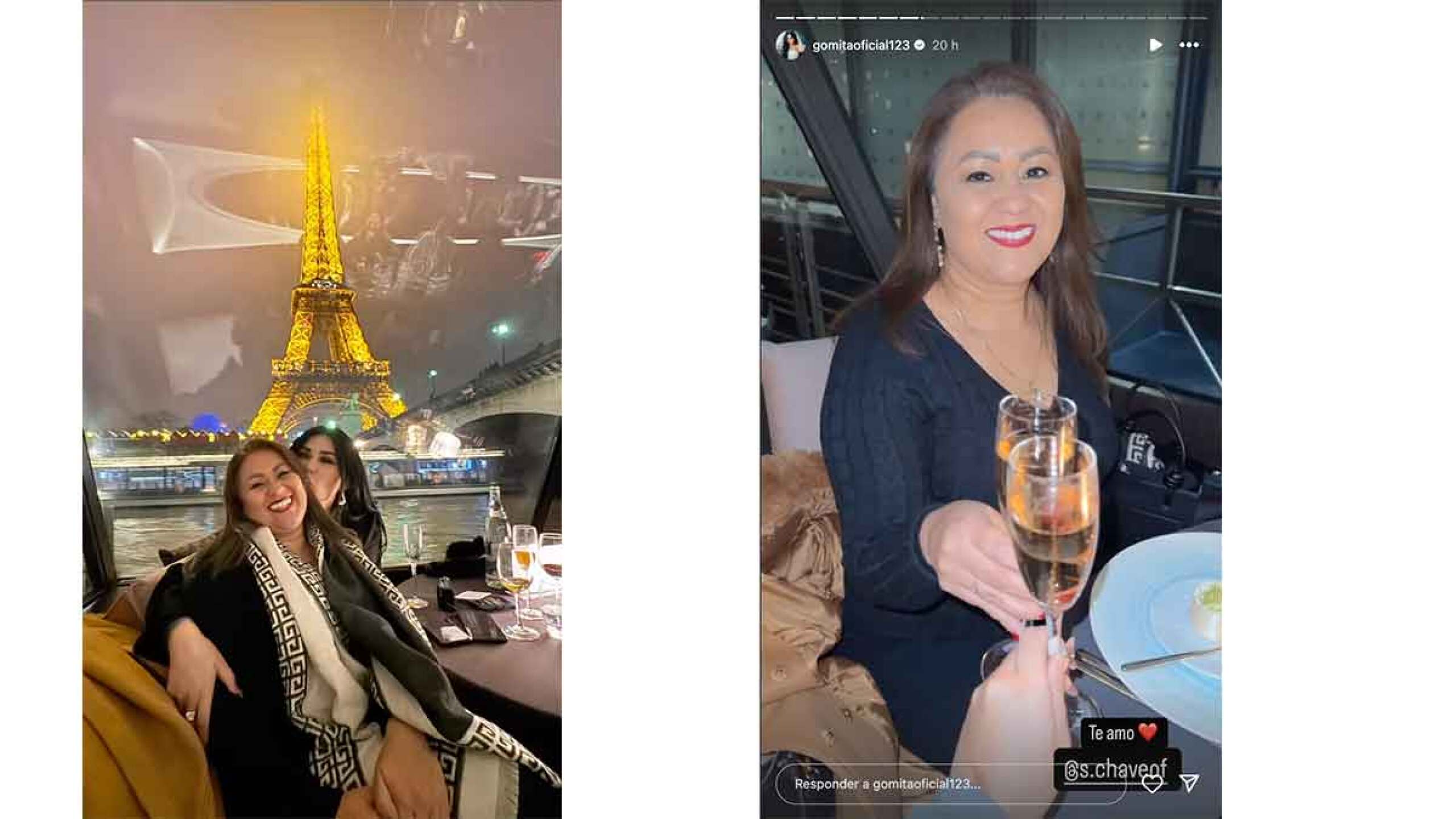 Gomita lleva de viaje a su mamá a París