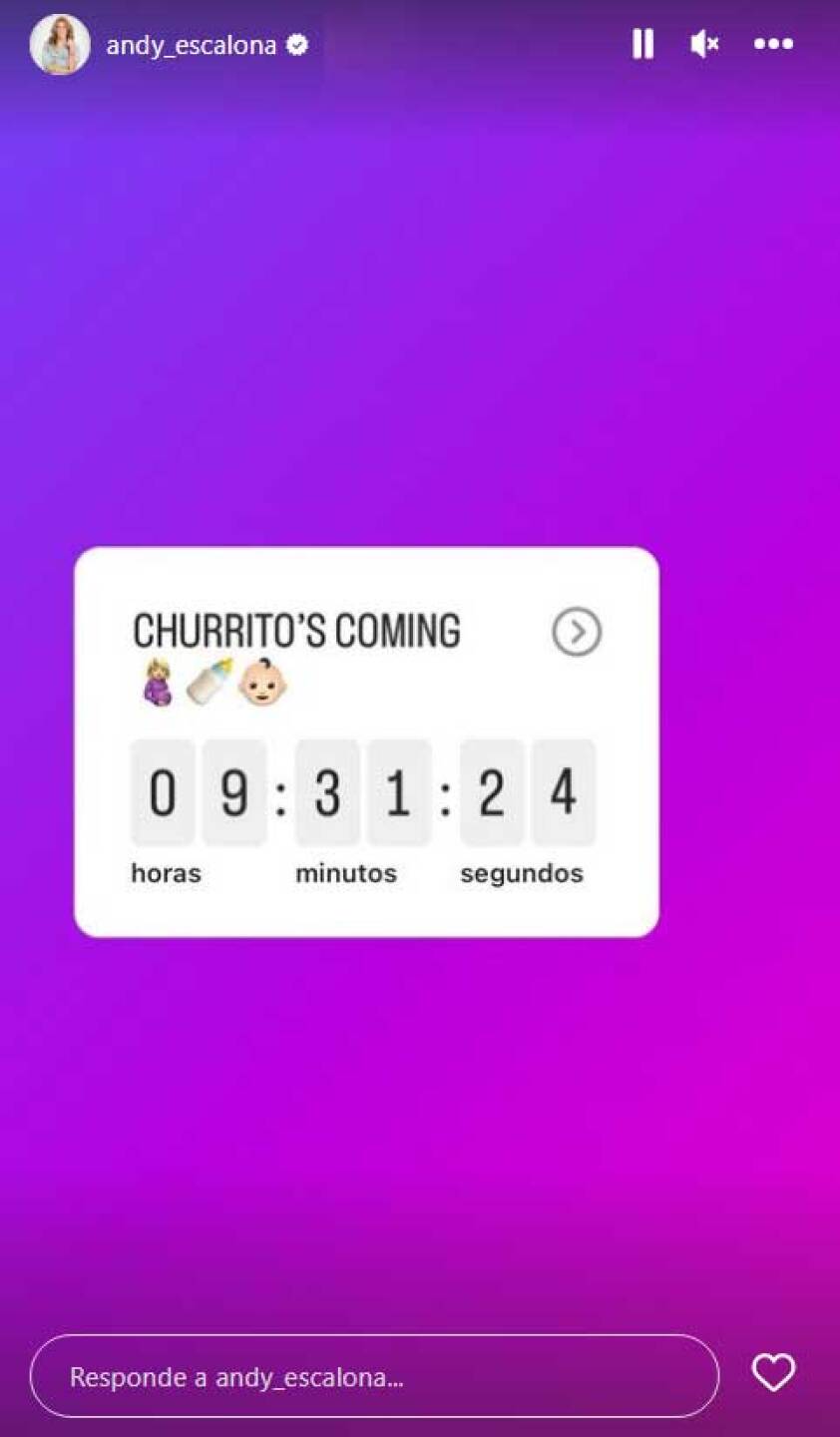 ¡Ya es mamá!  Andrea Escalona le da la bienvenida al mundo a su hijo