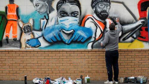 Graffitis sobre Covid-19.