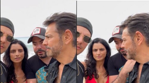 Aislinn Derbez posa en bikini para la cámara y Eugenio Derbez le pide que se tape