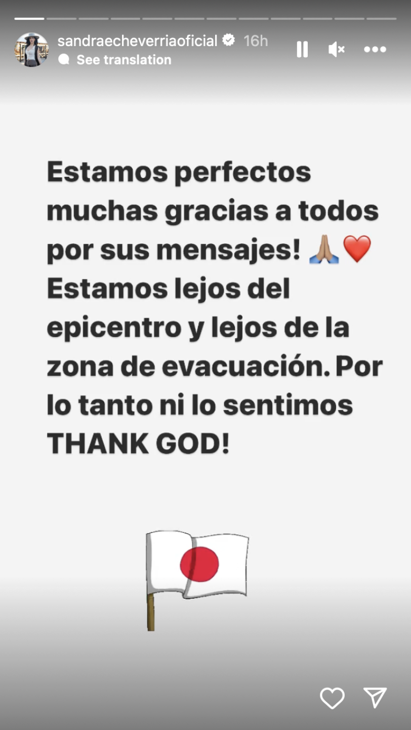 Sandra Echeverría de vacaciones en Japón