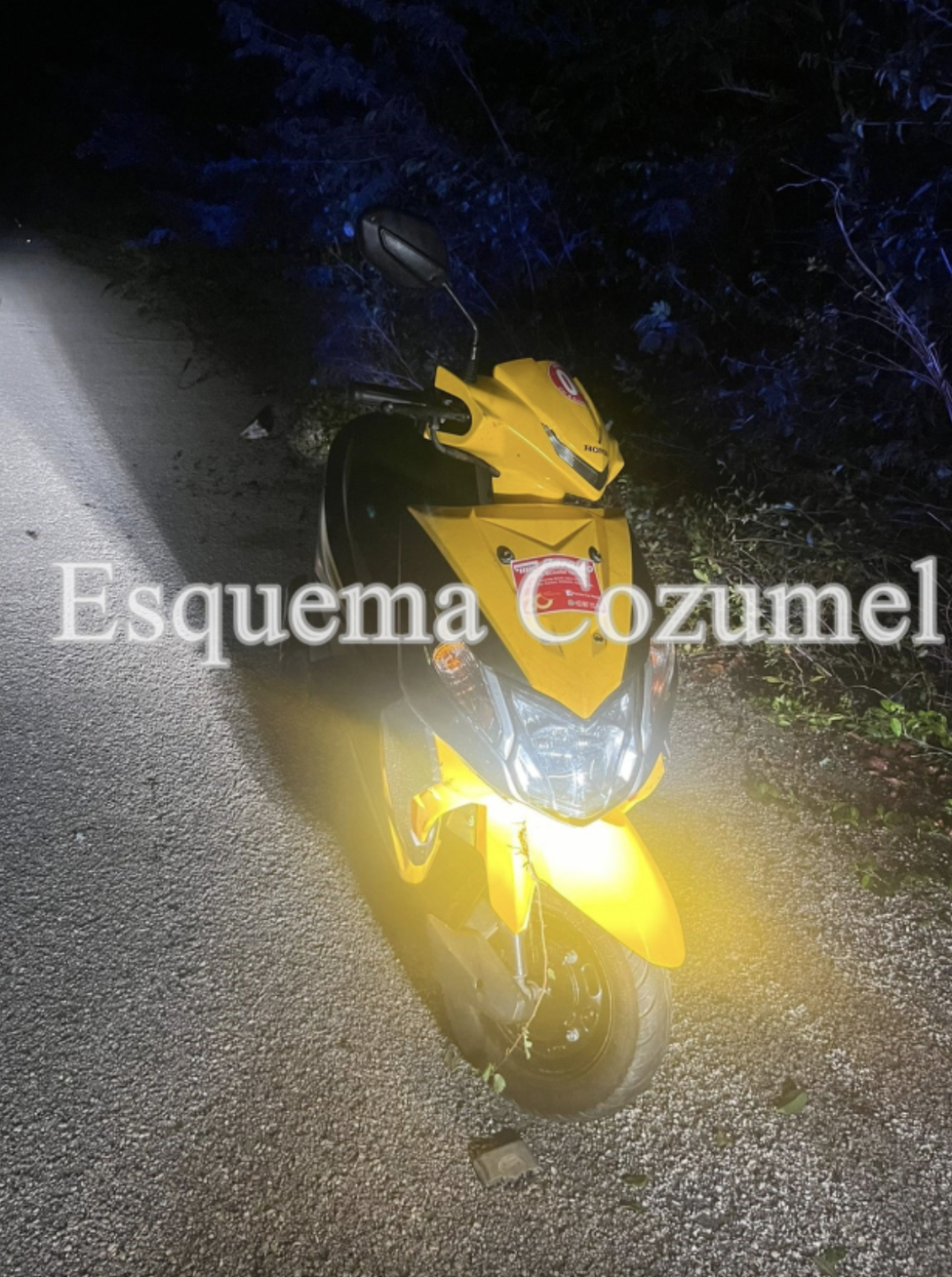 Moto en la que viajaba Nicandro Díaz