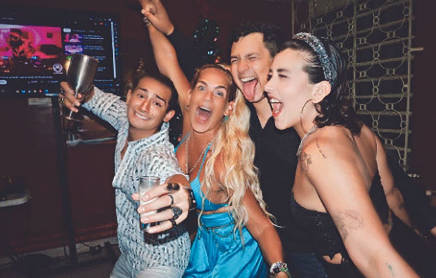 Niurka, Emilio, Kiko y Romina de fiesta felices