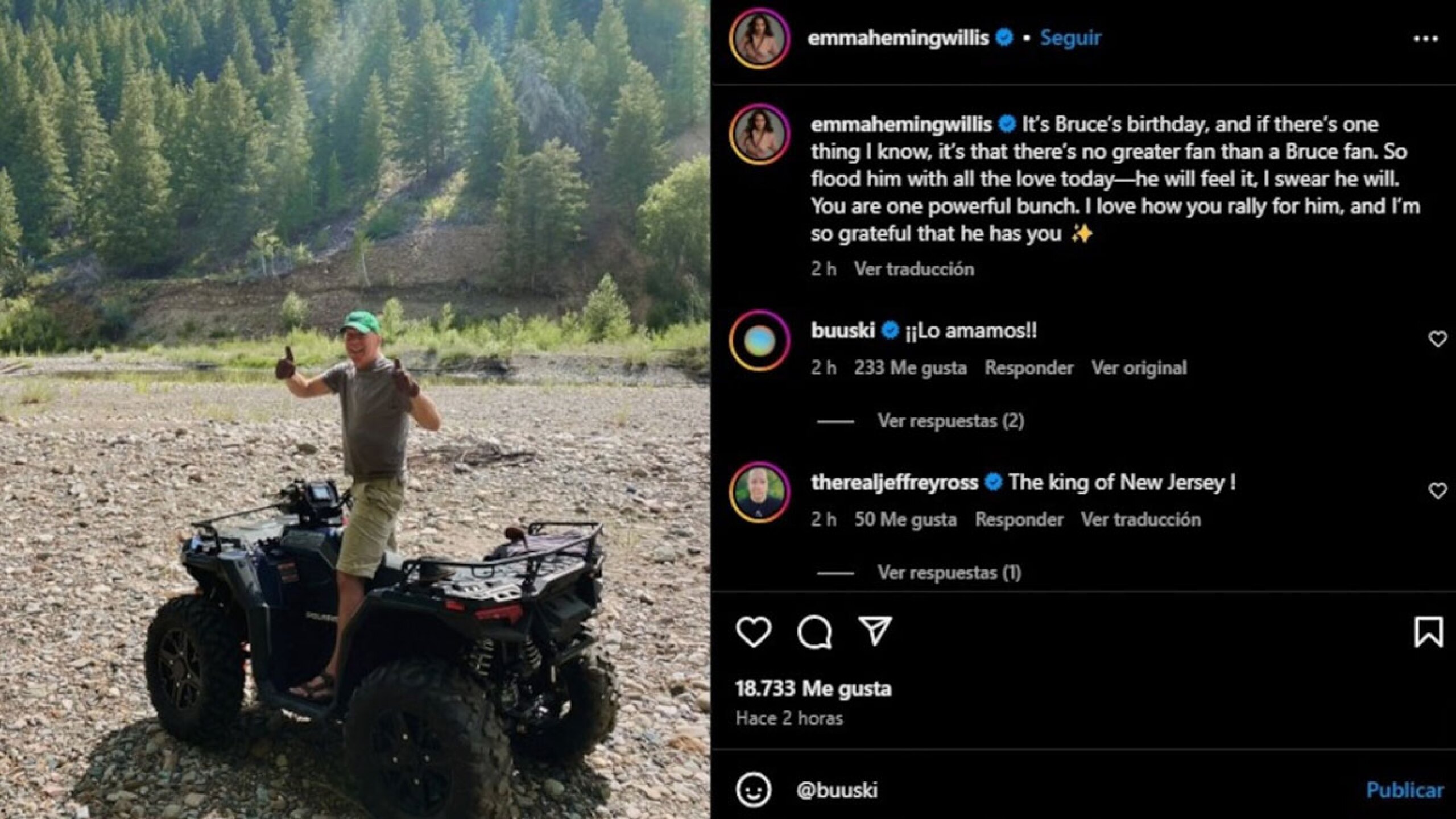 Bruce Willis felicitaciones