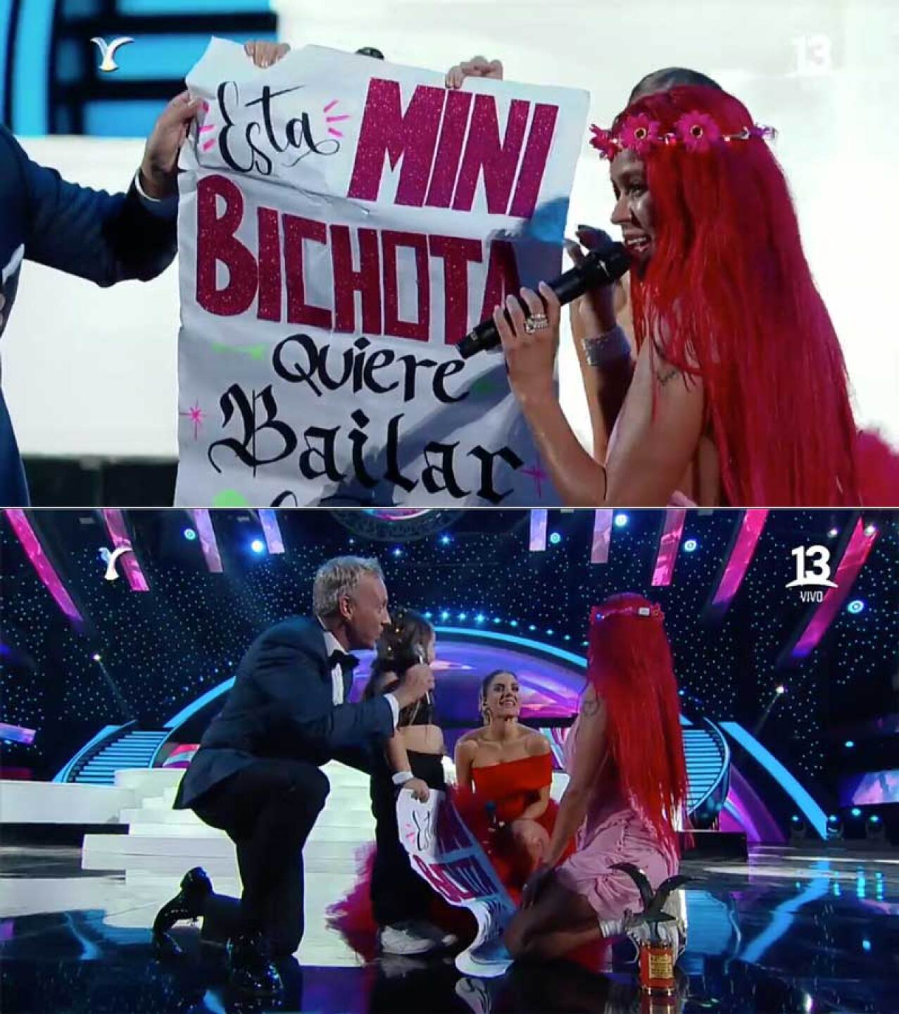 La niña se dejó ver muy contenta luego de que Karol G le diera el premio