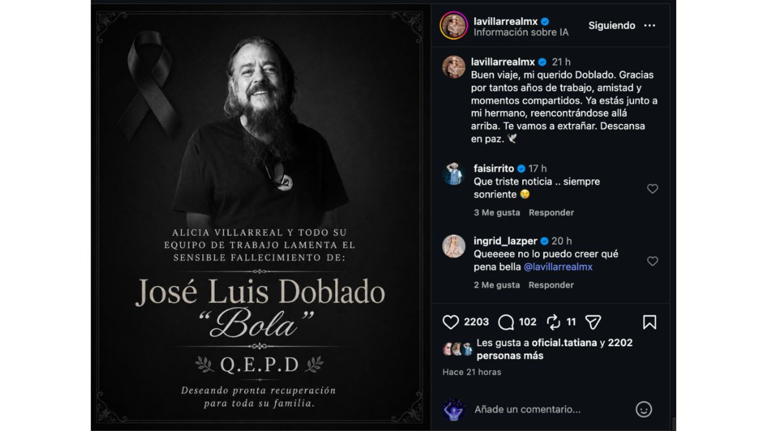 Muere José Luis Doblado