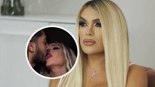 Wendy Guevara se besa con hombre