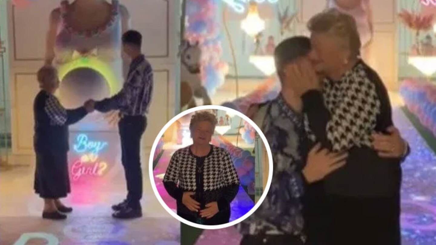 Tras anunciar su romance, abuelita millonaria y su novio de 19 hacen gender reveal