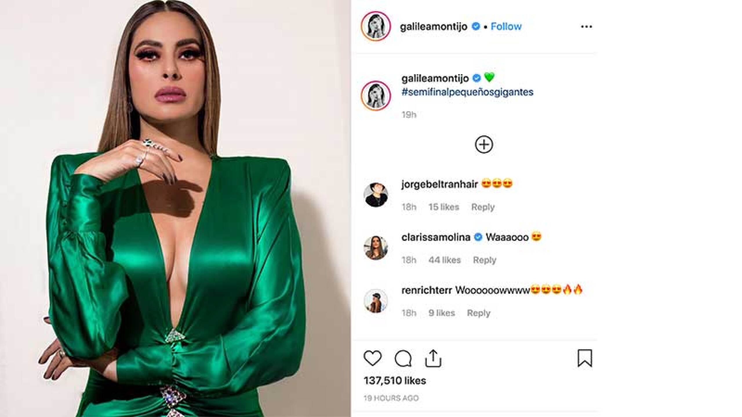 Galilea Montijo lució todos sus encantos.