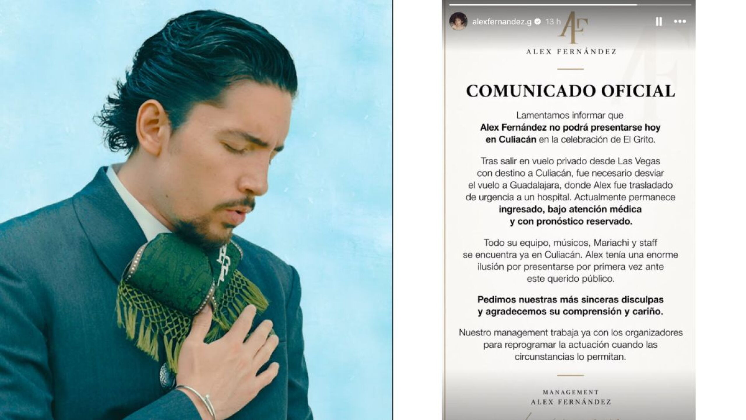 Comunicado de Alex Fernández