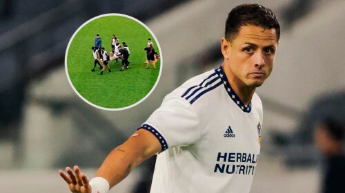 Javier Hernández sufre aparatosa lesión