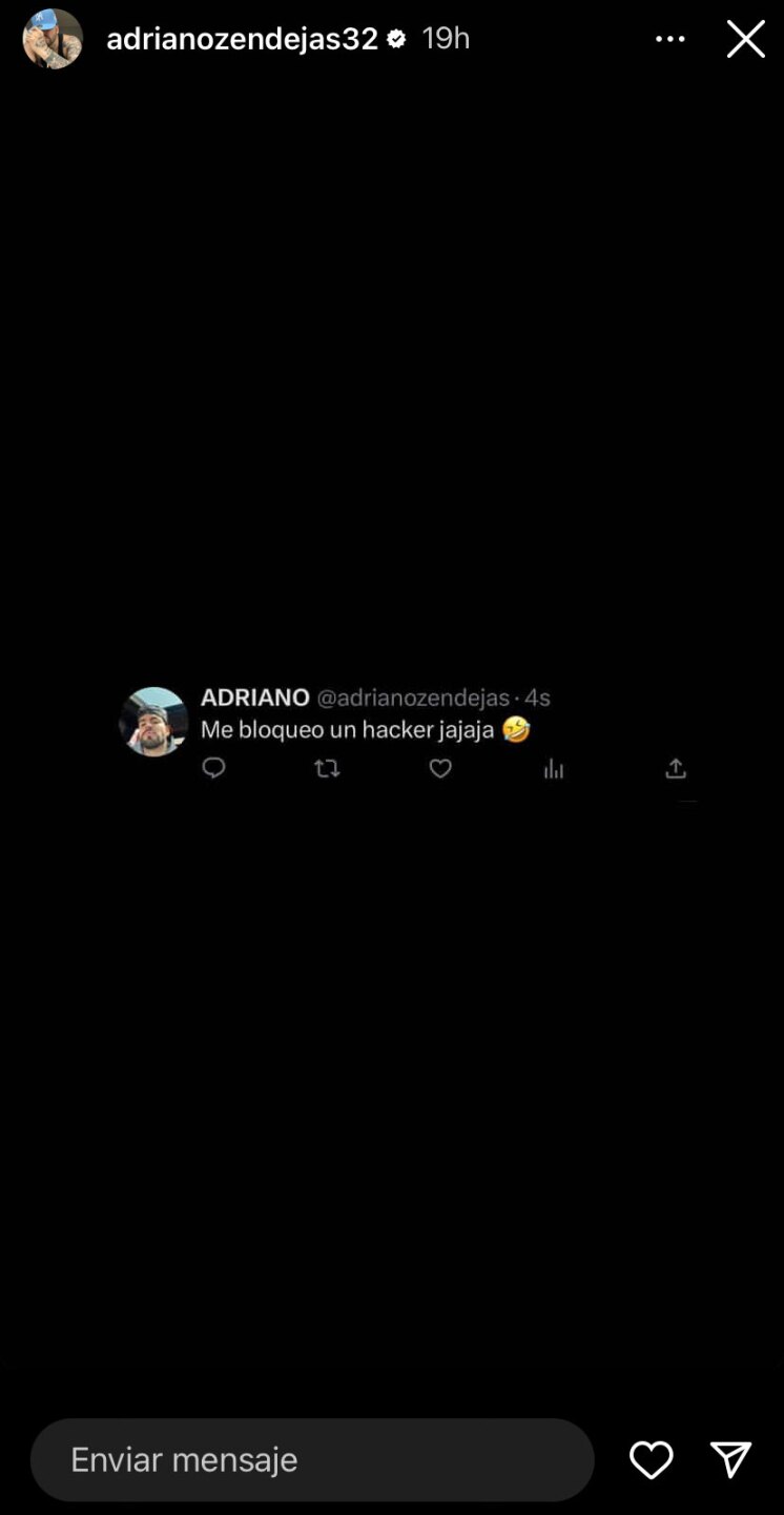 Adriano Zendejas denuncia que Horacio Pancheri lo bloqueó aunque supuestamente lo habían hackeado