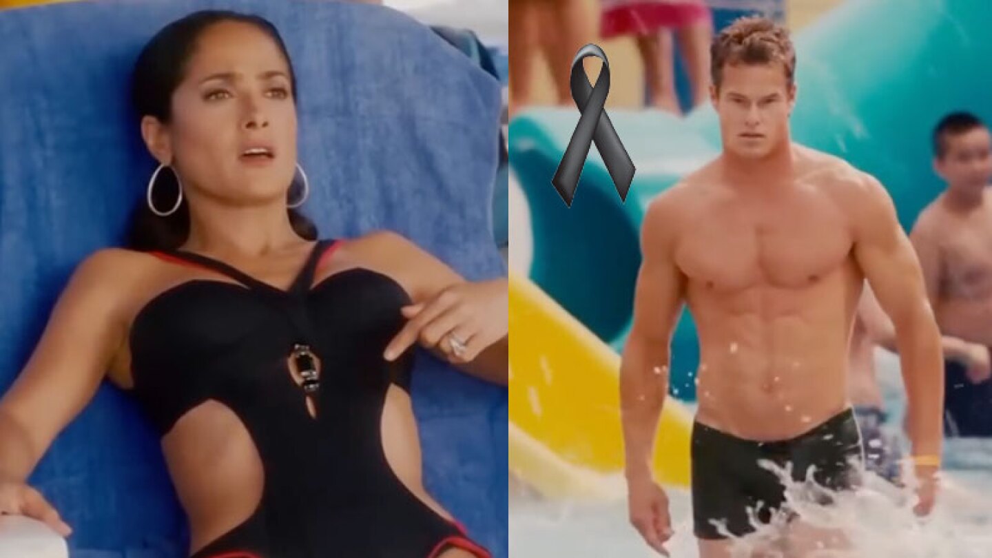 Salma Hayek y Alec Musser moño de luto