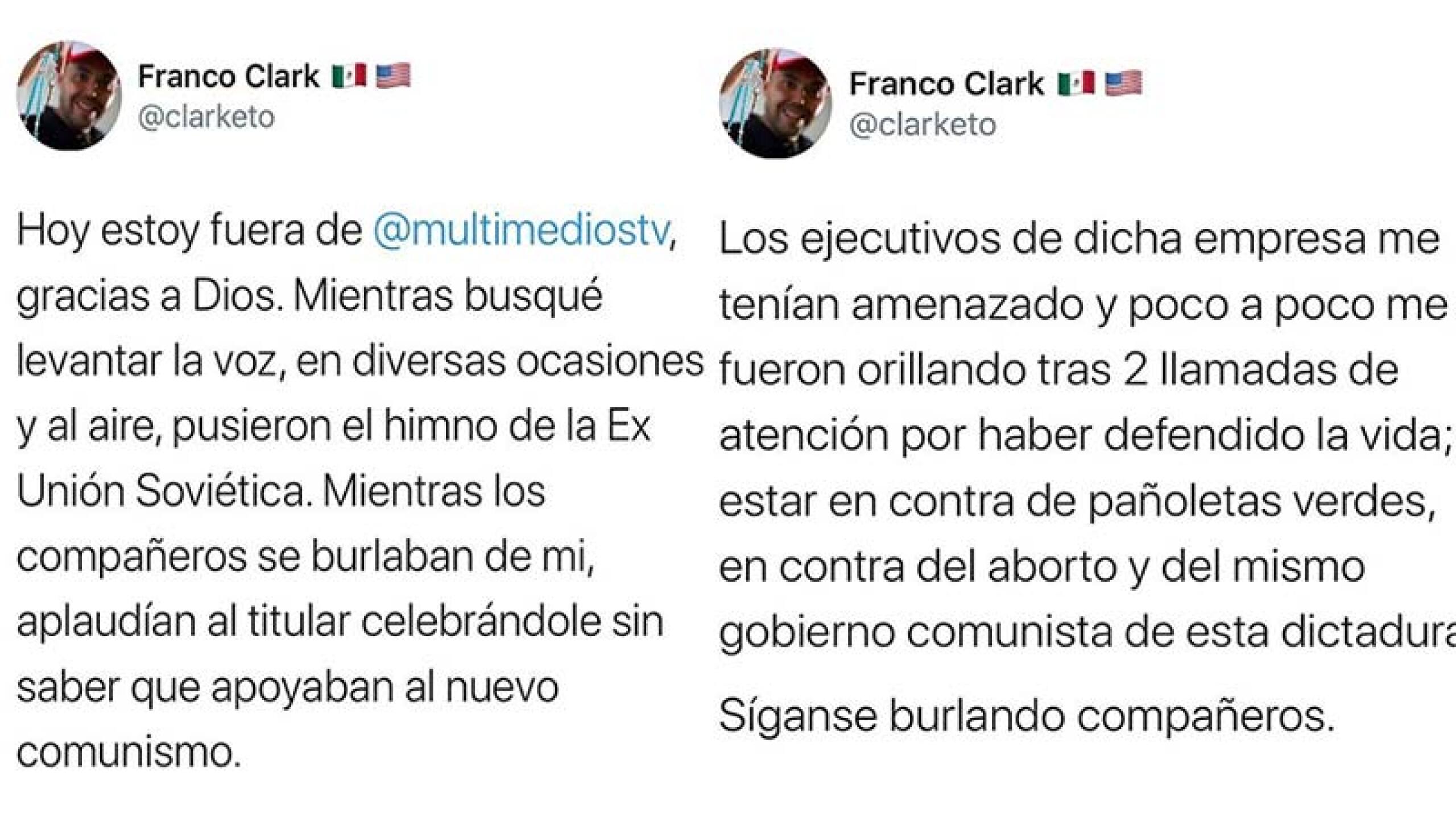 Mauricio Franco Clark Controversia Multimedios TV La bola del seis conductor Dios