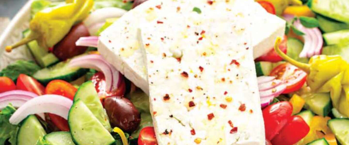 Ensalada con queso feta