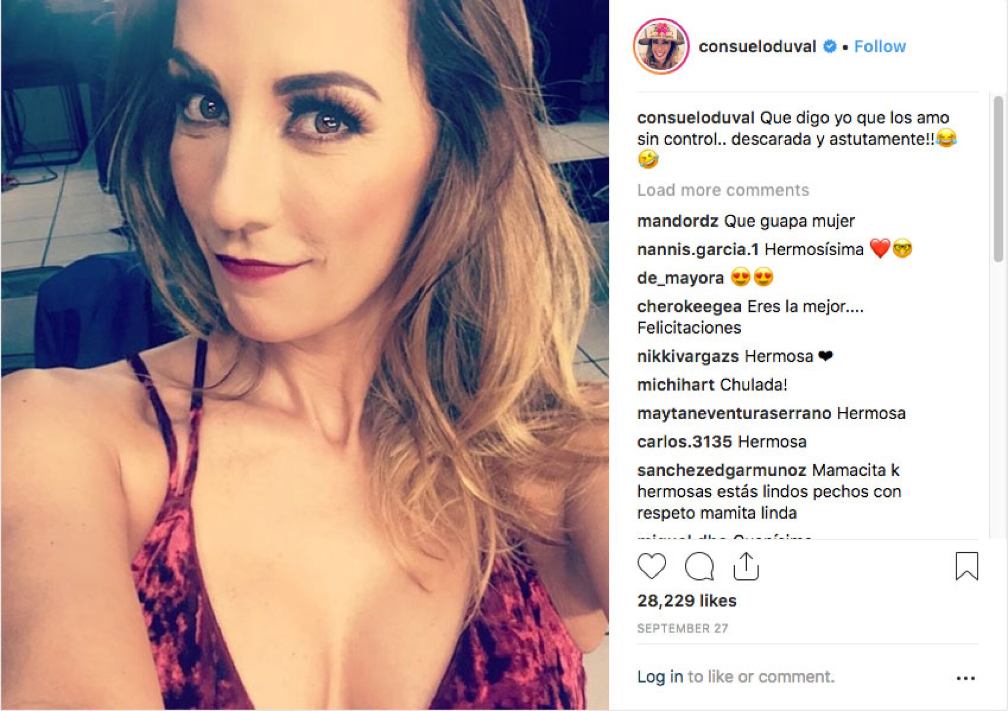 Consuelo derritió las redes en cuestión de horas.