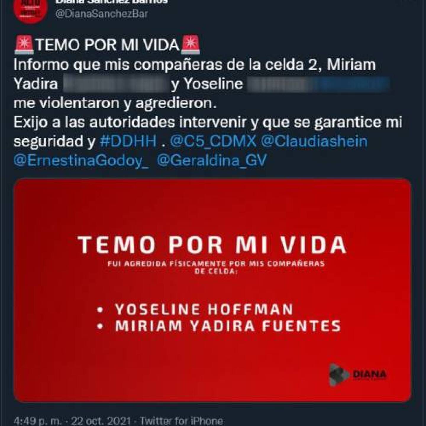 Yoss N presunta agresión