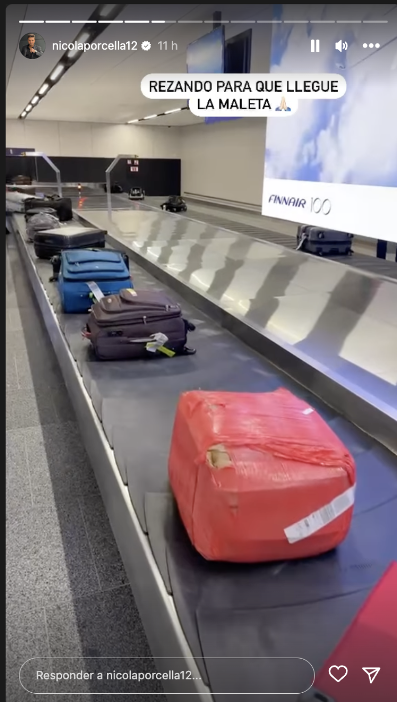 Aerolínea pierde maleta de Nicola Porcella ¡se quedó sin ropa!