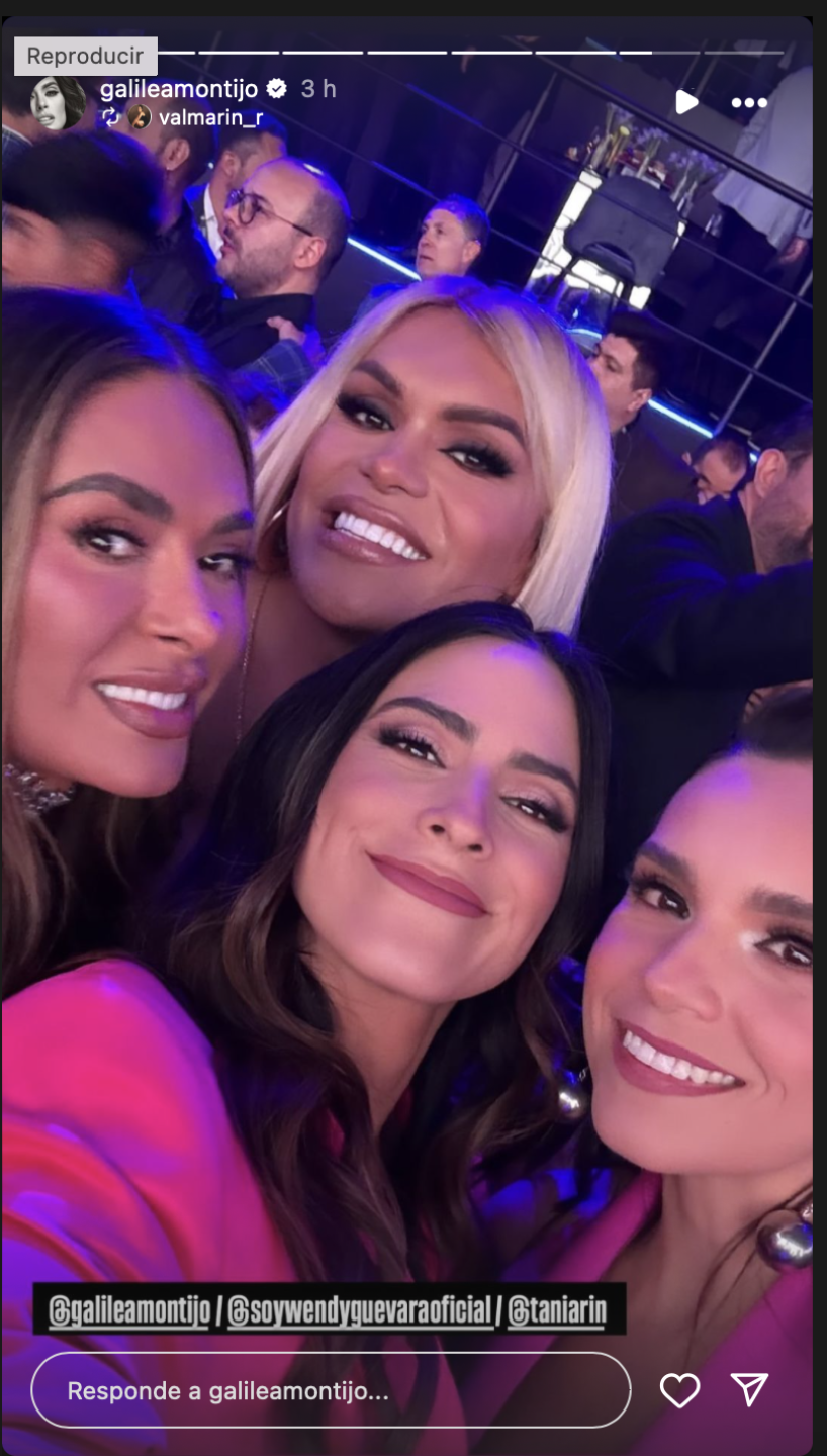 Galilea con Wendy Guevara en fiesta de Televisa