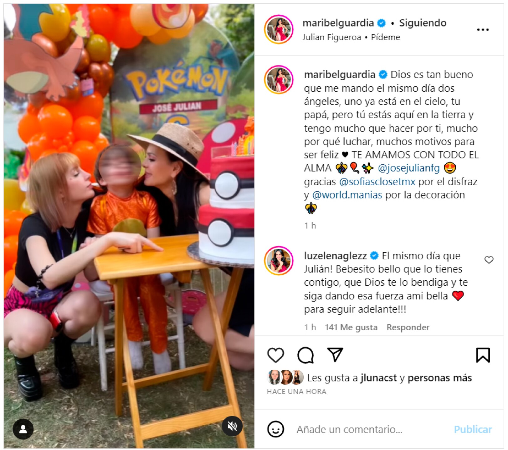 Maribel Guardia compartió algunos momentos de la celebración