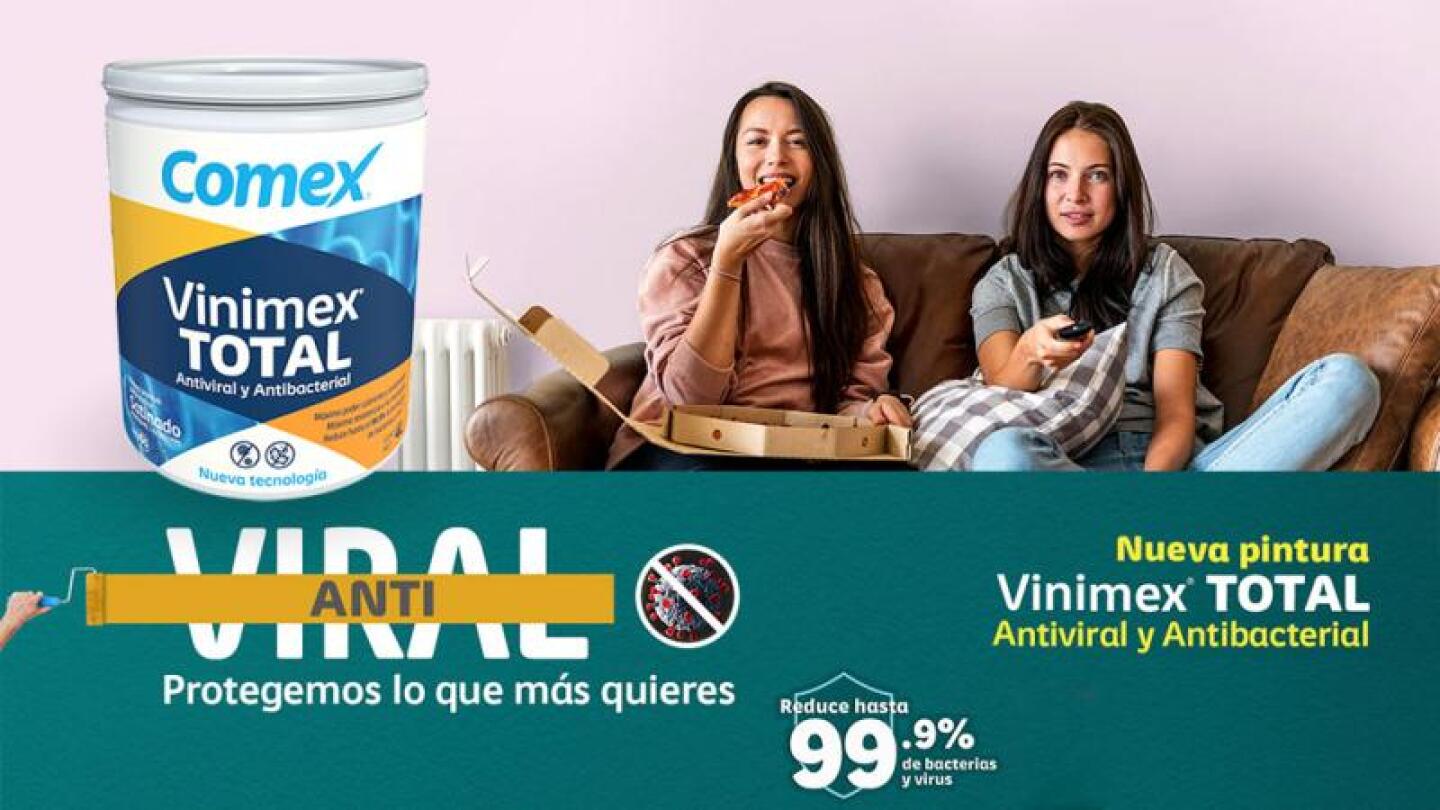 Renueva tu hogar con la pintura con la tecnología comprobada Vinimex Total Antiviral y Antibacterial