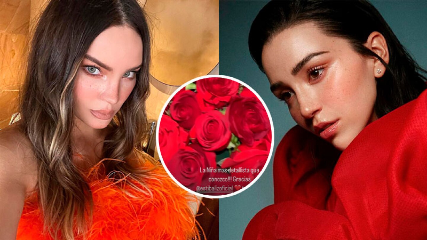 Belinda recibe lindo regalo de Estibaliz Badiola, exnovia de Christian Nodal