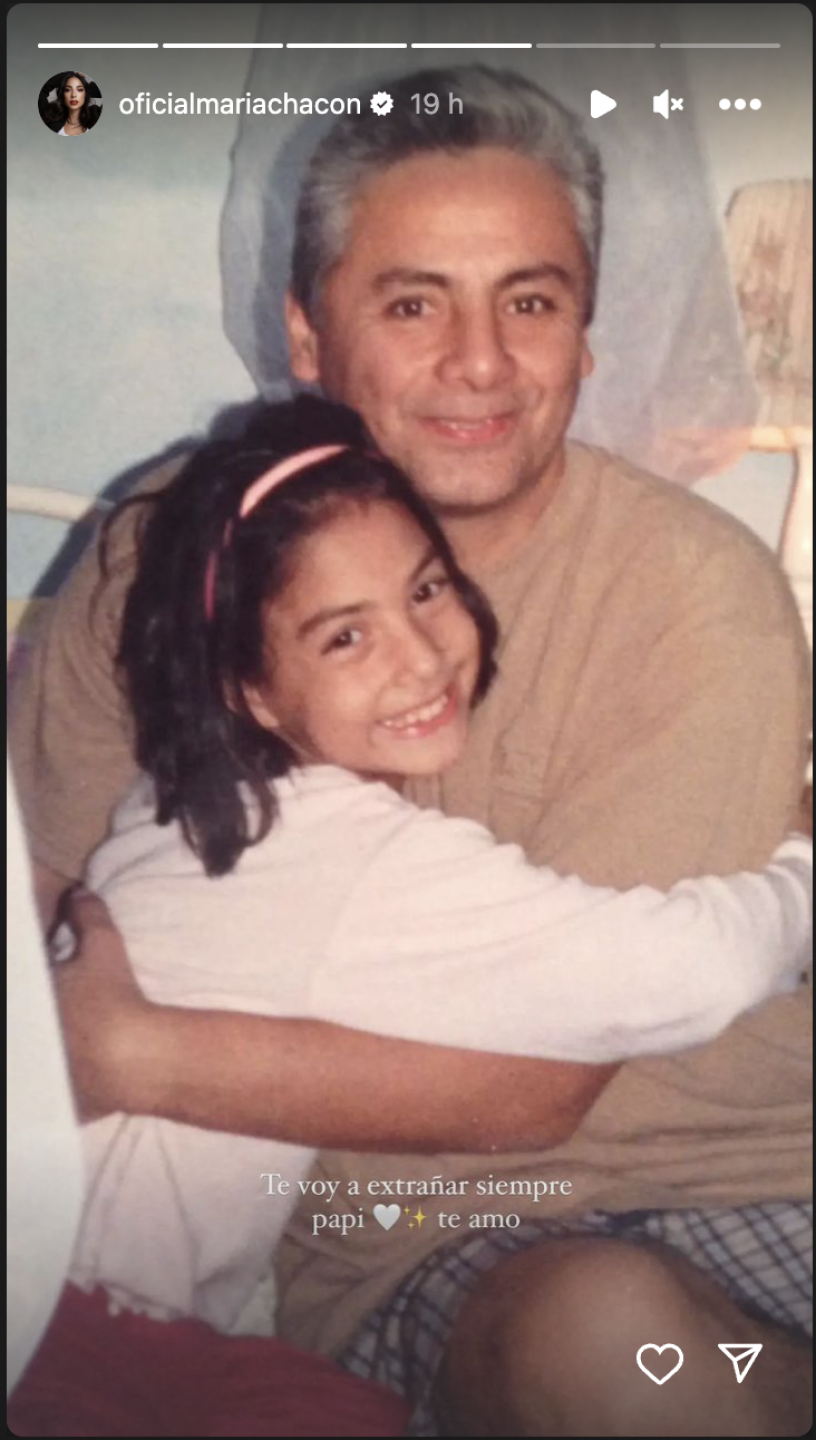 María Chacón y su padre