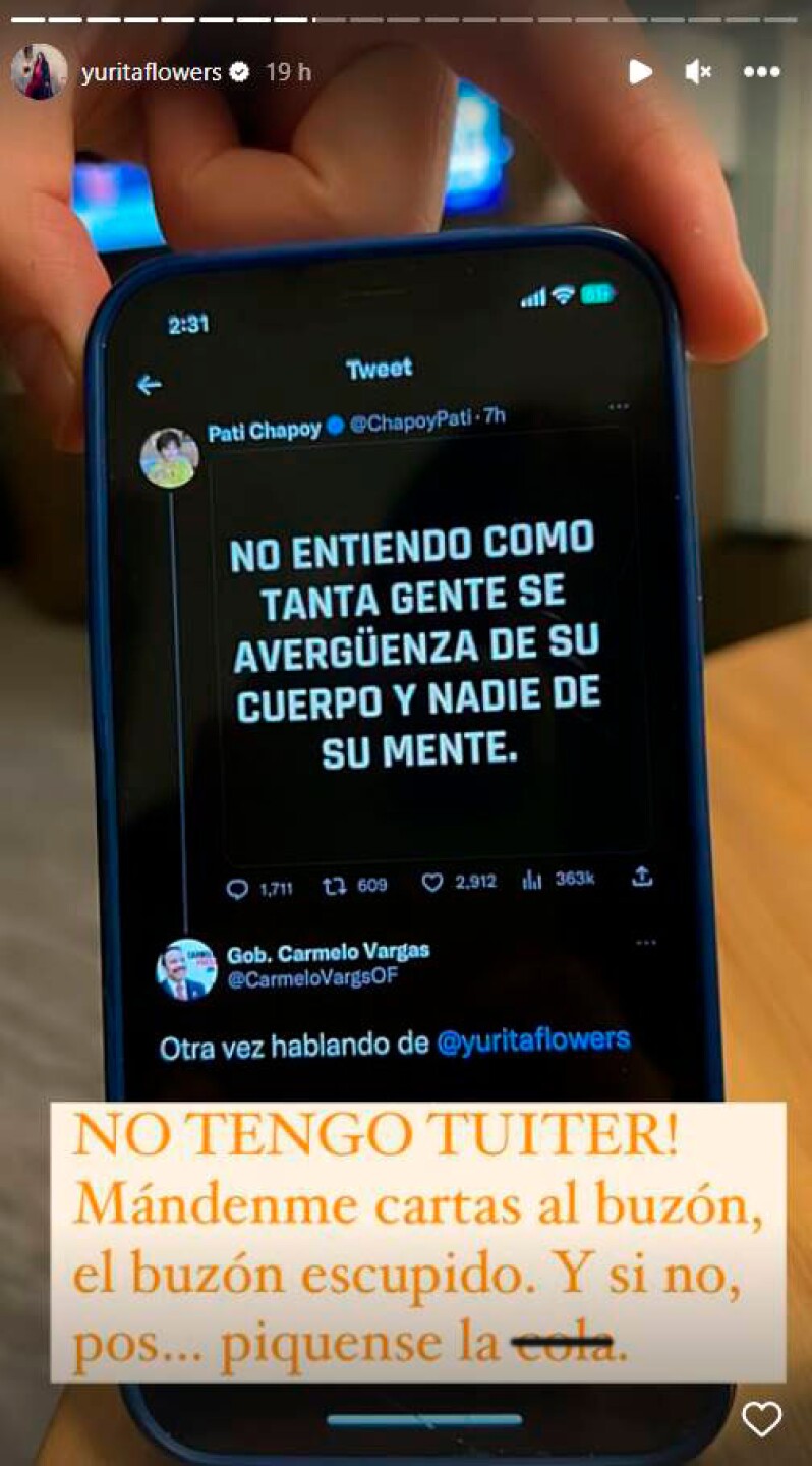 La cantante respondió a una indirecta de la conductora