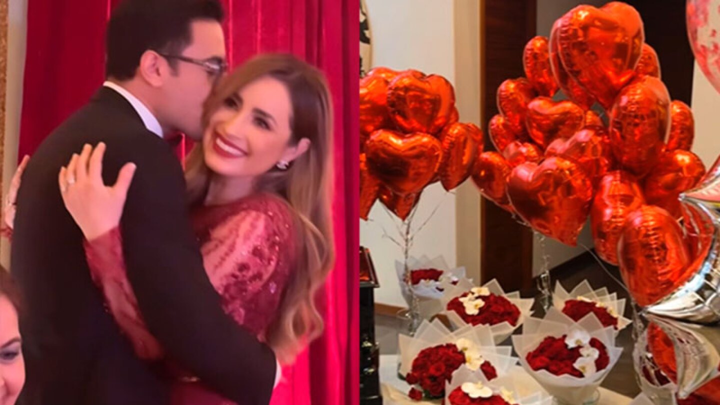 Cynthia Rodríguez y Carlos fiesta de cumpleaños