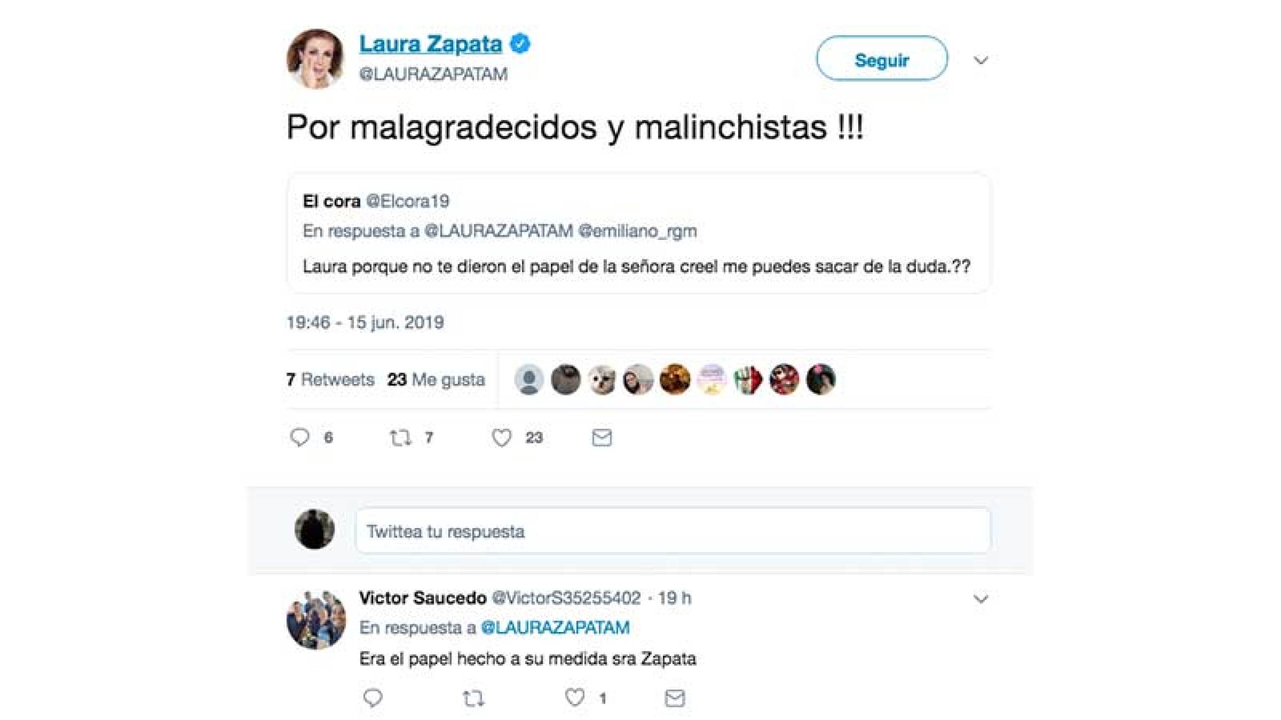 Twitter de Laura Zapata