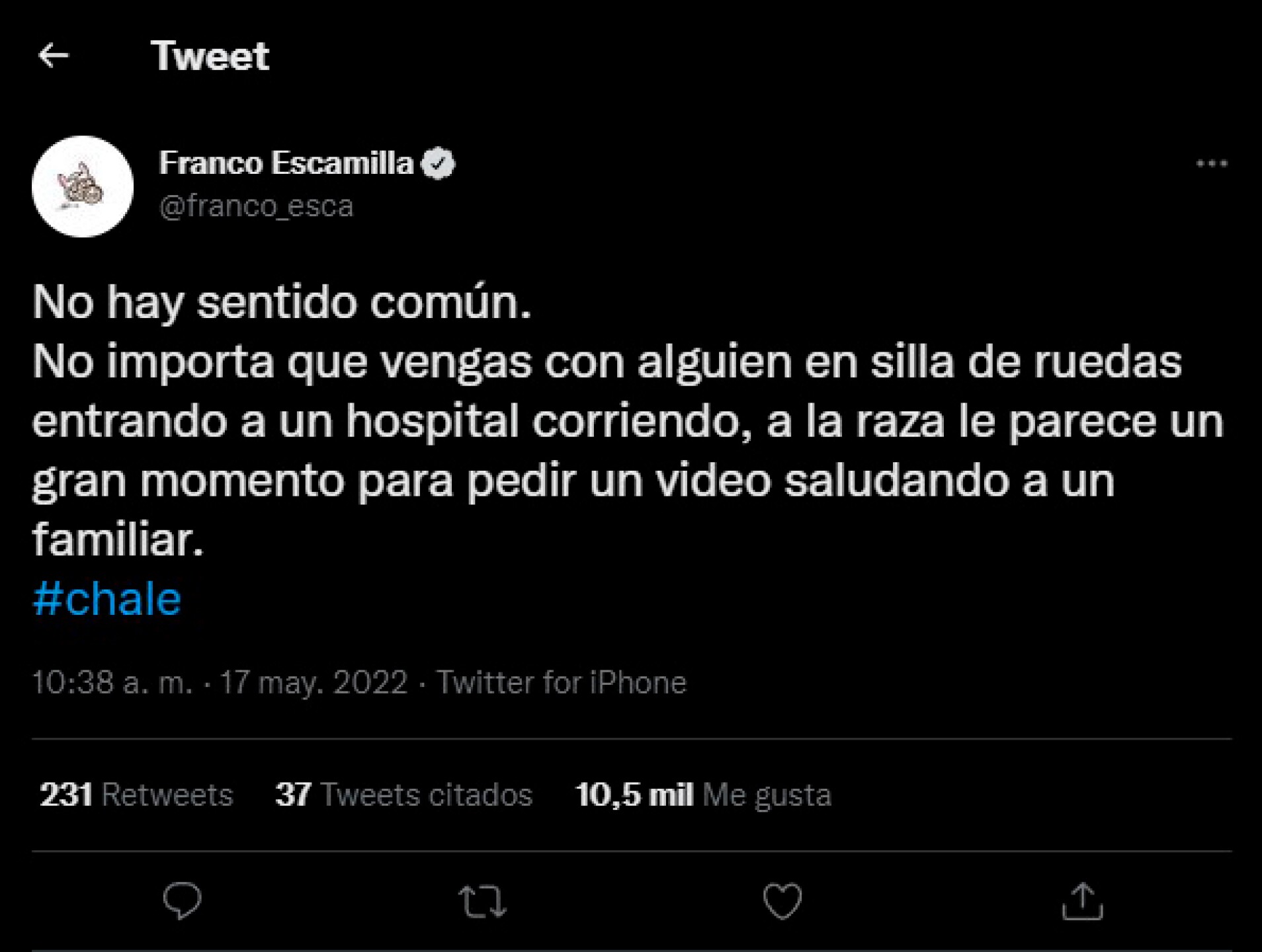 Twitter de Franco Escamilla