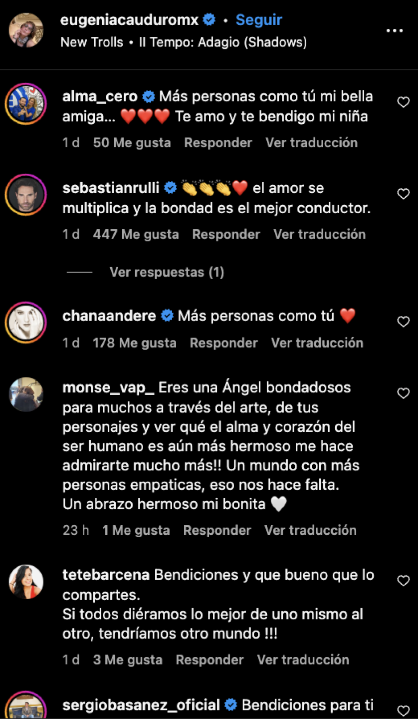 Eugenia Cauduro se lleva los aplausos de sus fans y colegas