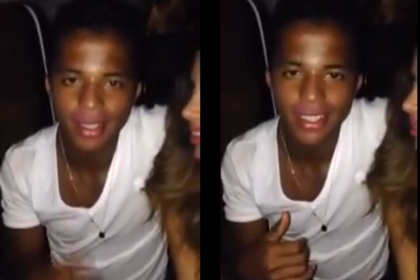 Giovani Dos Santos luce un tanto desorientado en el video.