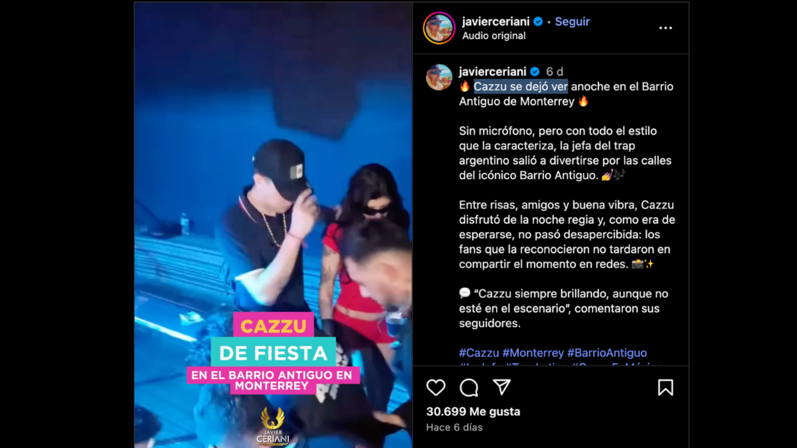 Cazzu es vista tras concierto en Monterrey y recibe críticas por "mala madre"