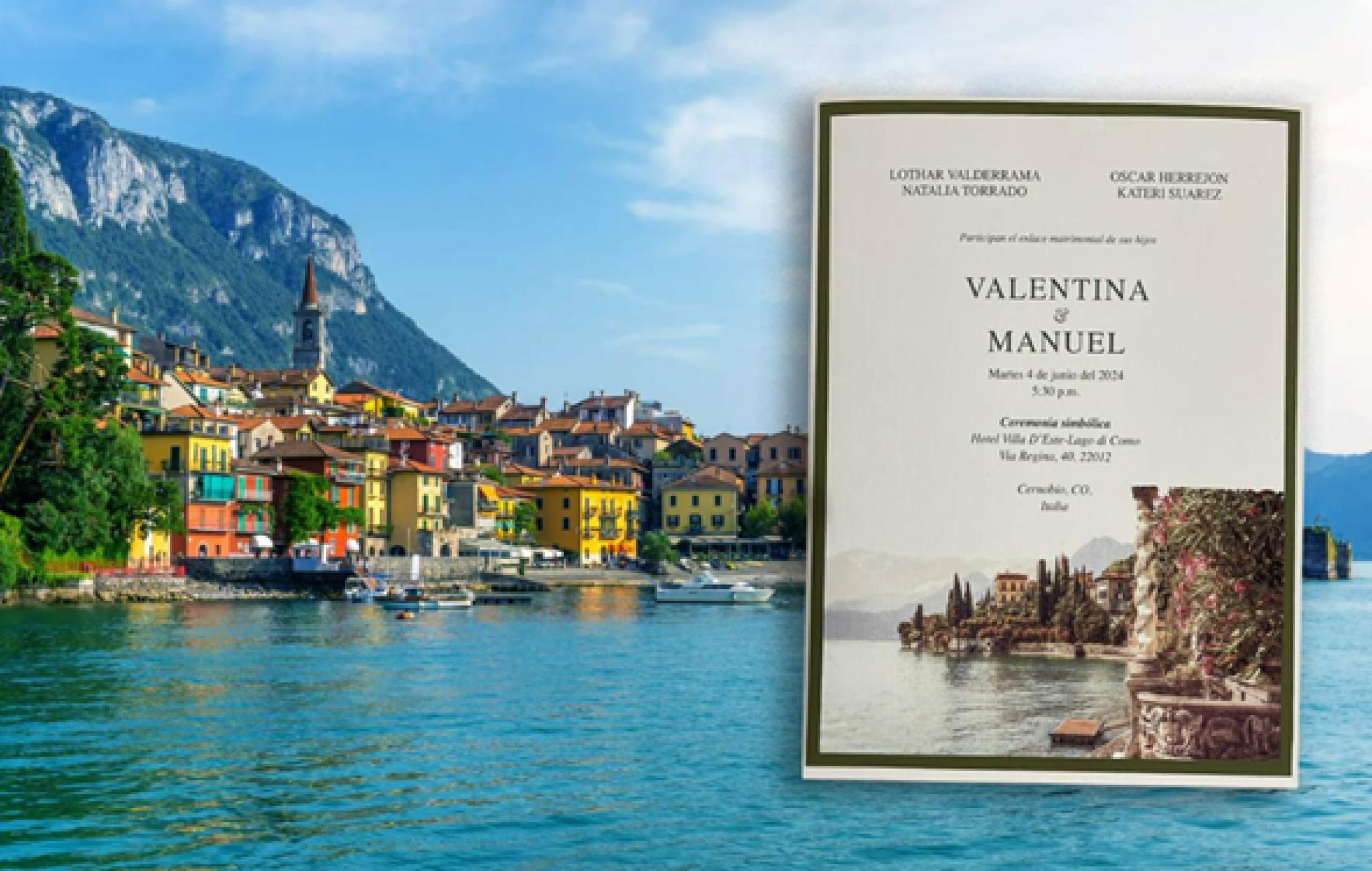 Lago di Como Boda Valentina y Manuel Herrejón