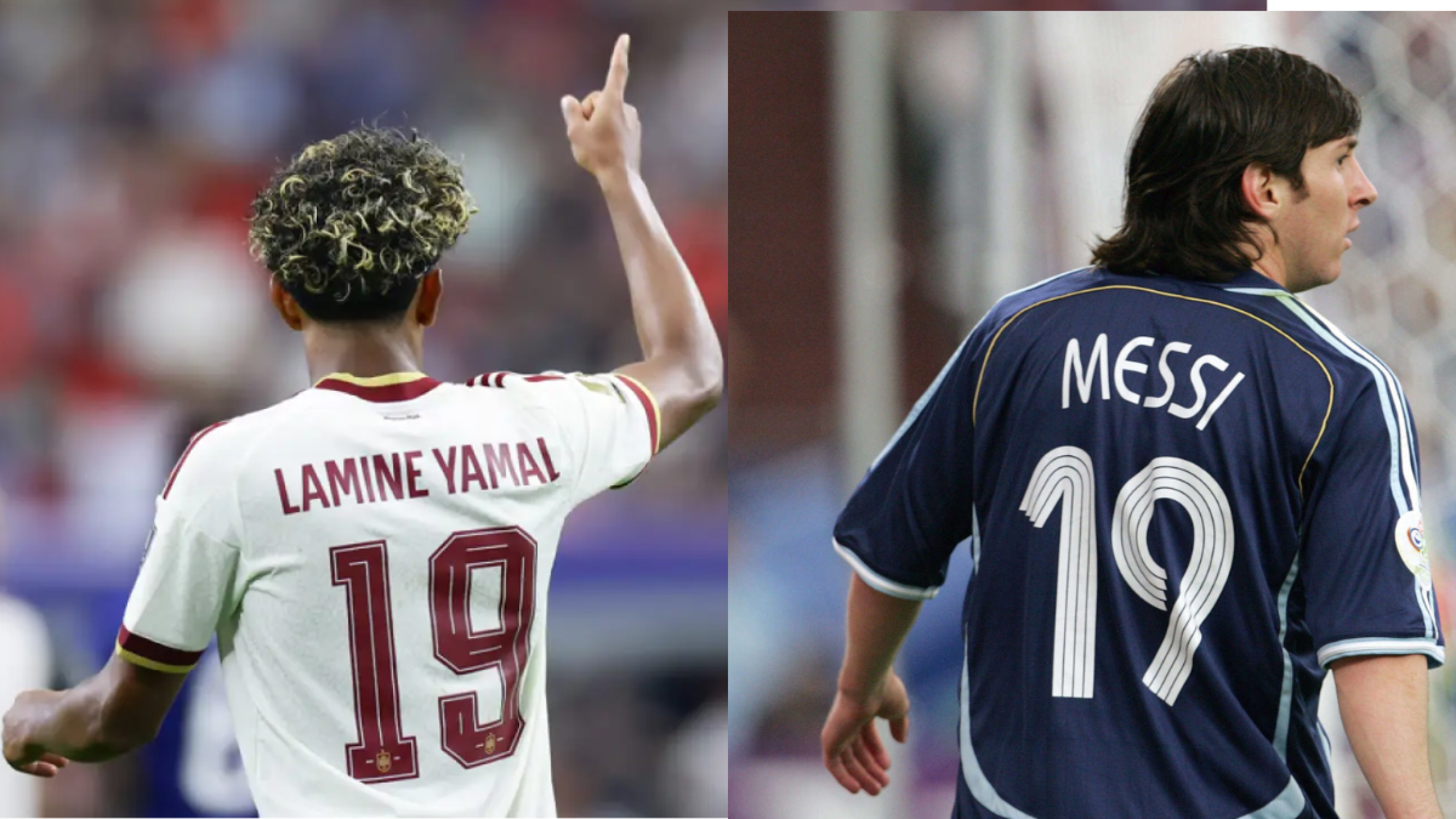 Lamine Yamal y Lionel Messi