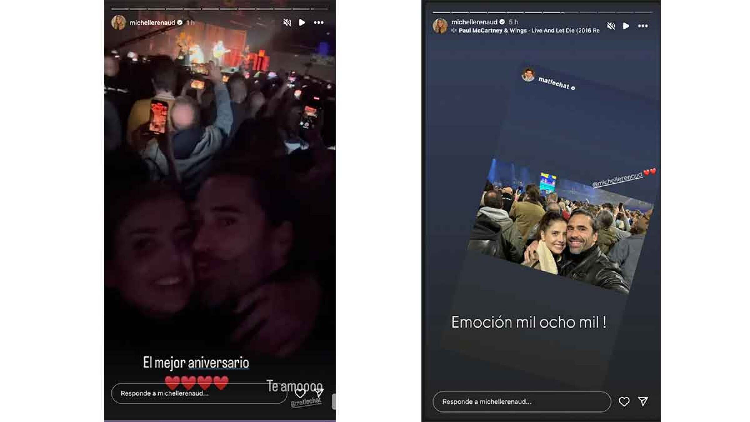 Michelle Salas y Matías Novoa aniversario de boda