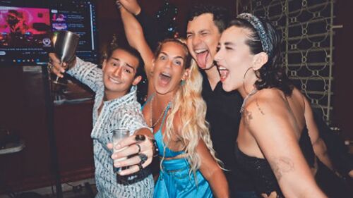 Niurka, Emilio, Kiko y Romina de fiesta felices