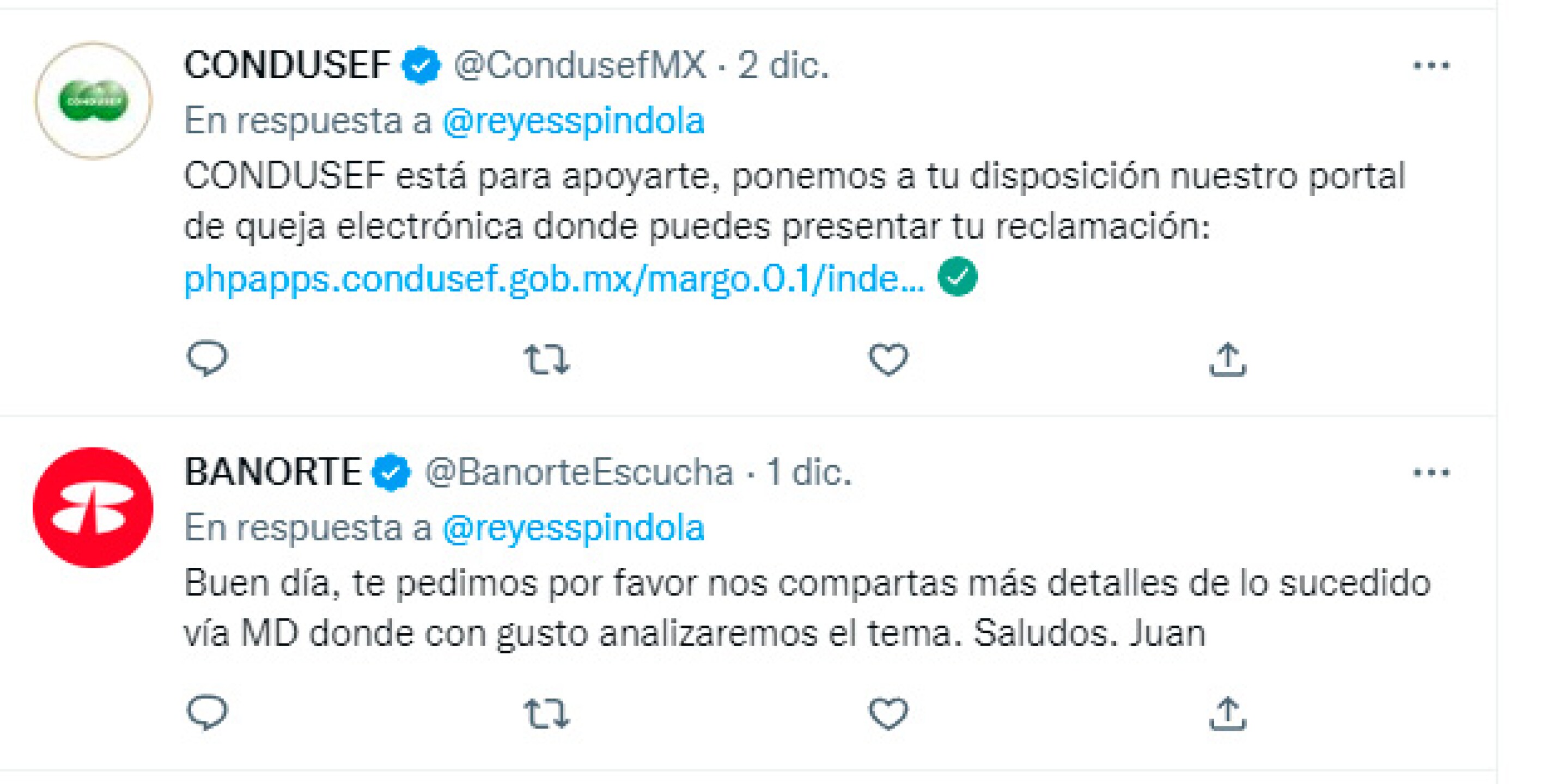 Condusef le sugirió a Patricia Reyes Spíndola que presentara la queja en su portal de internet