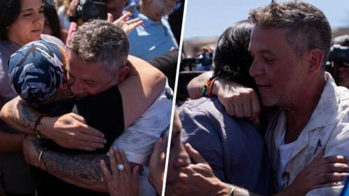 Alejandro Sanz visitó a las víctimas de incendios en Chile