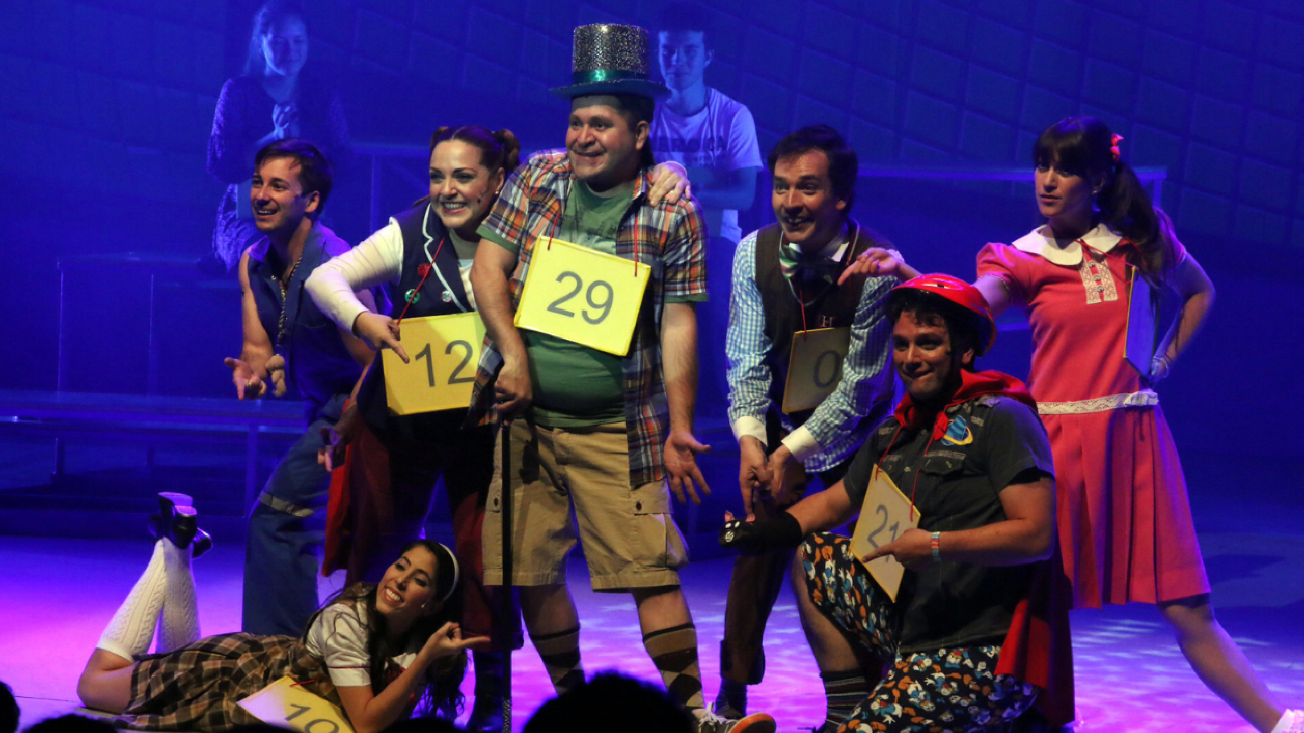 Spelling Bee, obra musical en el Teatro Hidalgo, producción de Juan Torres