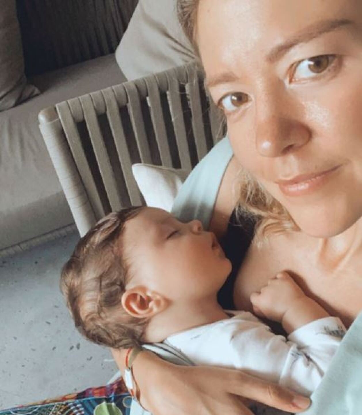 Fernanda y su bebé.