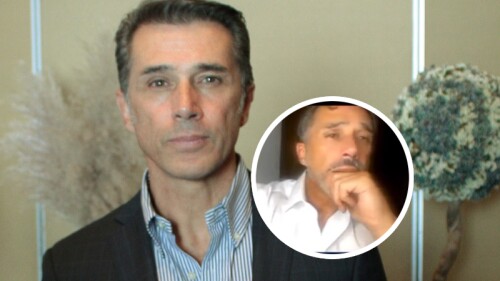 Sergio Mayer está sin pantalones en entrevista en defensa de Alexa Hoffman